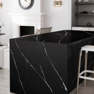 black silestone countertops