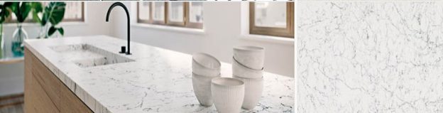 white attica kitchen quartz worktops