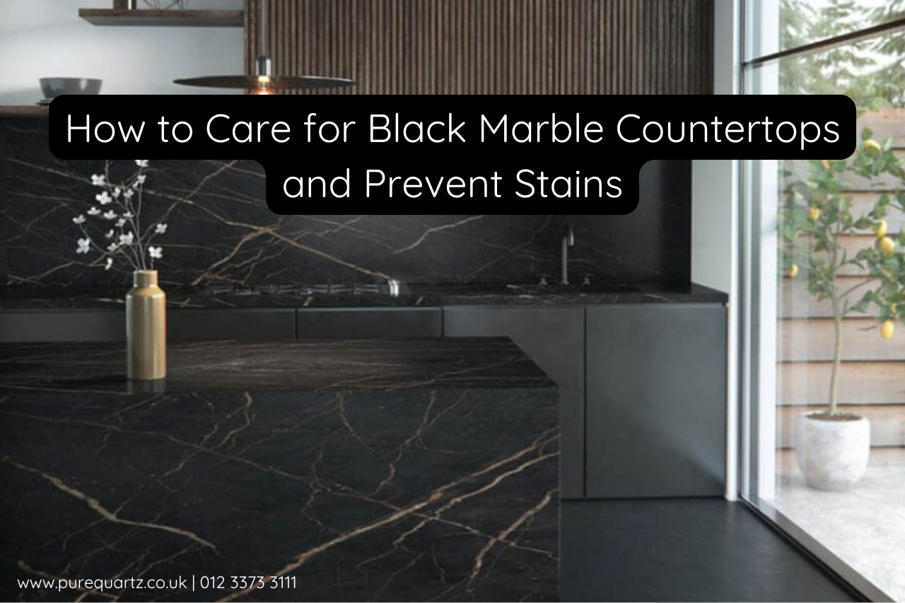 Black marble countertops