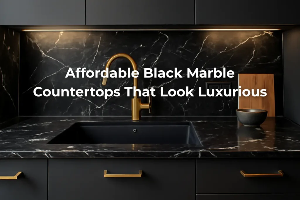 Affordable Black Marble Countertops That Look Luxurious