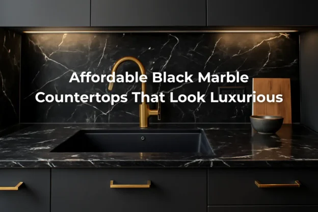 Black marble countertops
